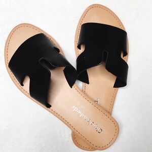 Black Slide Sandals